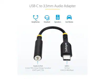 USB-C to 3.5mm Headphone Adapter