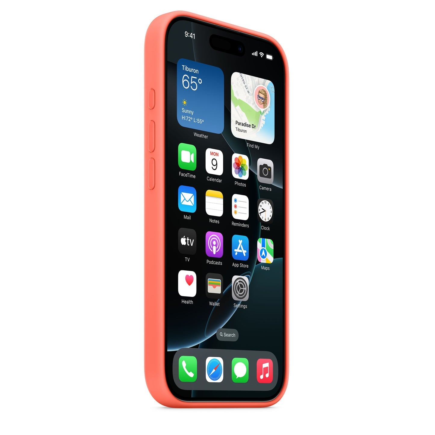 iPhone 16 Pro Silicone Case with MagSafe - Tangerine