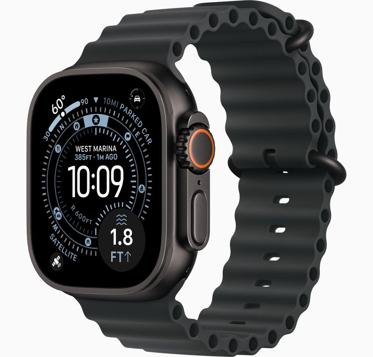 Apple Watch Ultra 3 GPS + Cellular 49mm Black Titanium Case with Black Ocean Band