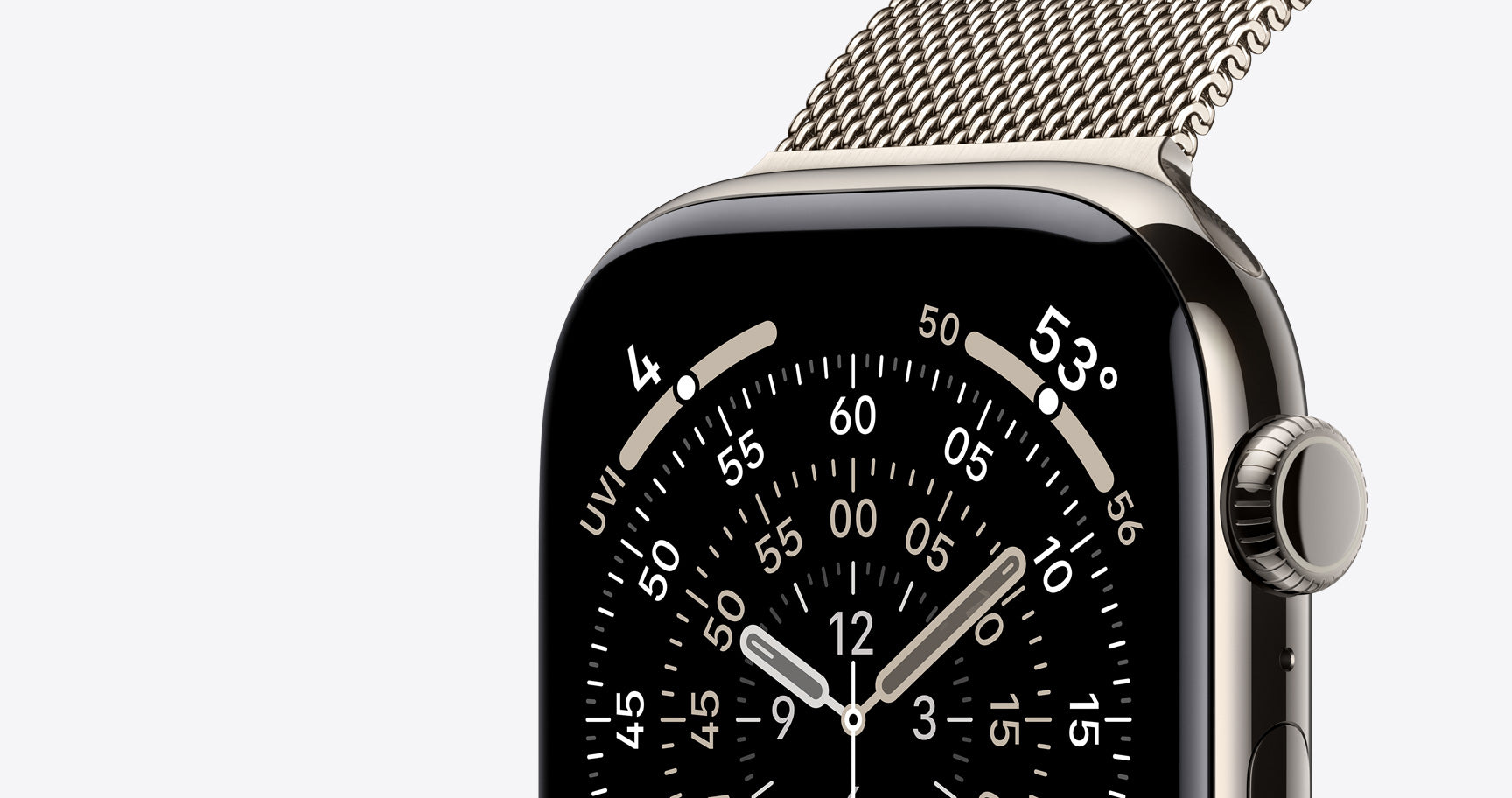 Apple Watch Series 11 46MM Natural Titanium Milanese Loop 
