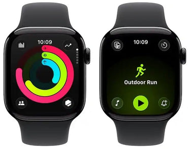 Apple Watch Series 11 GPS + Cellular 42mm Jet Black Aluminum Case with Black Sport Band - M/L