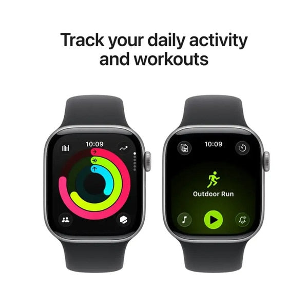Apple Watch Series 11 GPS 42mm Space Gray Aluminum Case with Black Sport Band - M/L