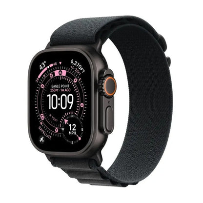 Apple Watch Ultra 3 GPS + Cellular 49mm Black Titanium Case with Black Titanium Milanese Loop - Medium