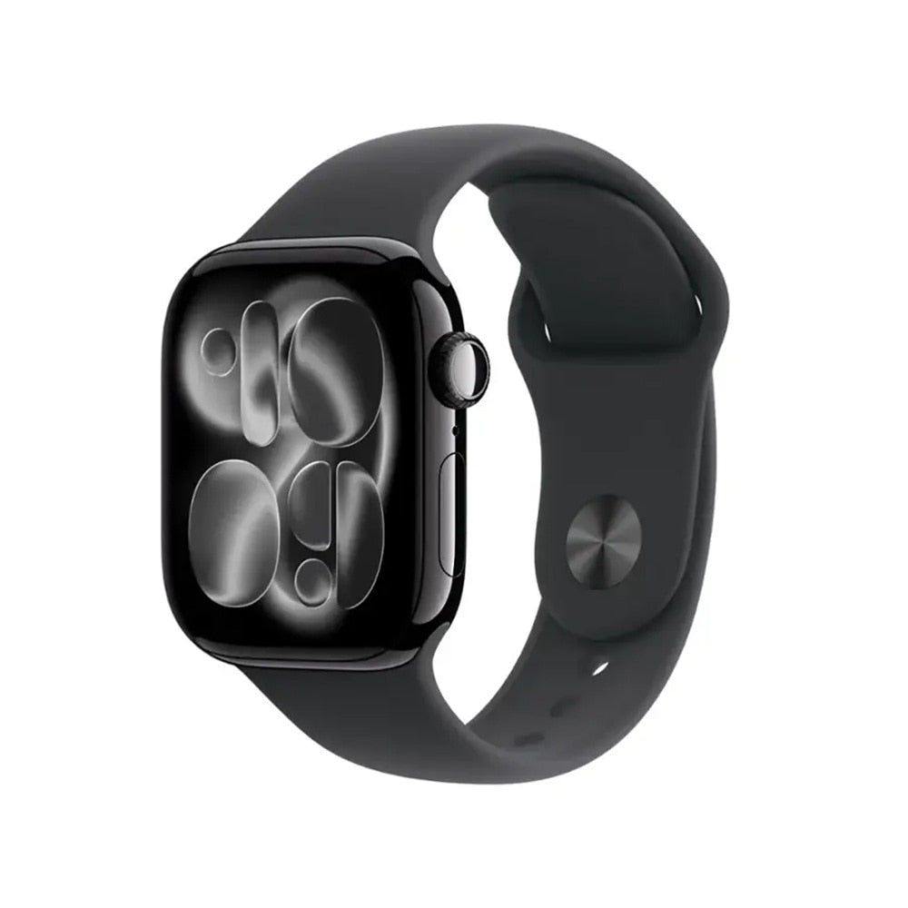 Apple Watch Series 11 GPS 46mm Jet Black Aluminum Case with Black Sport Band - M/L