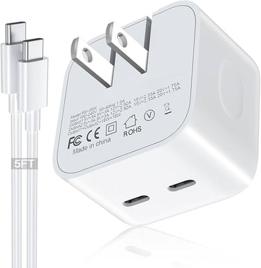 35W Dual USB-C Compact Power Adapter