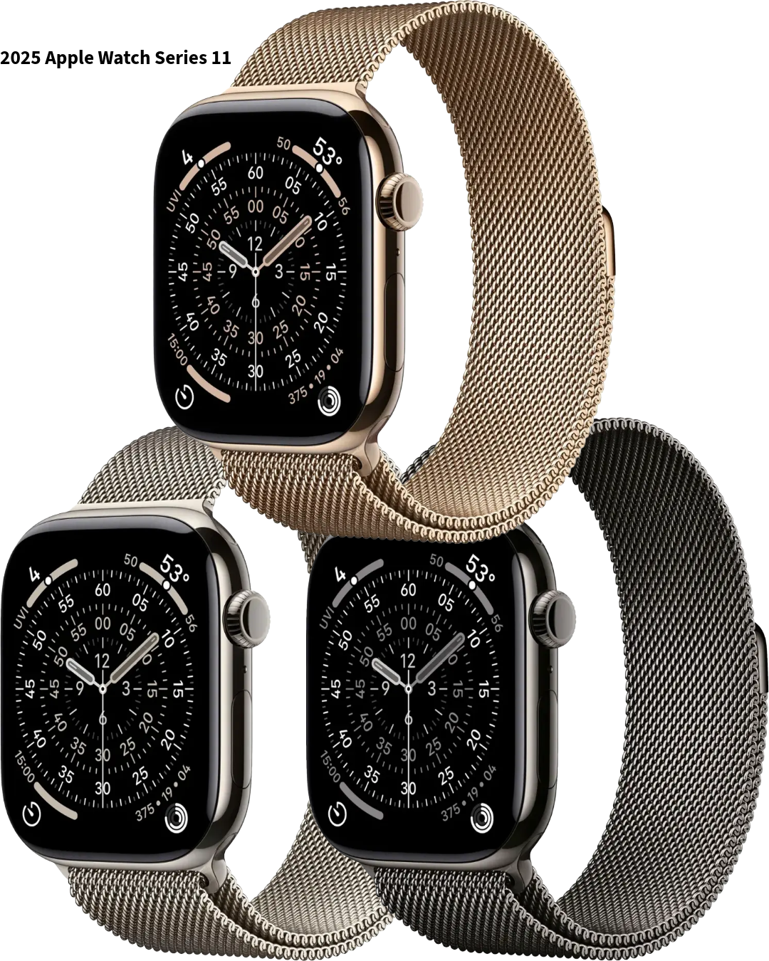 Apple Watch Series 11 GPS + Cellular 42mm Slate Titanium Case with Slate Milanese Loop