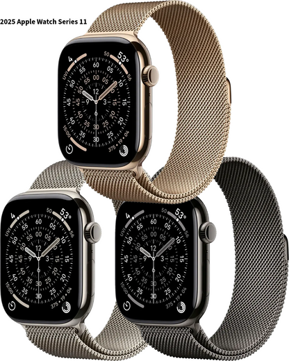 Apple Watch Series 11 GPS + Cellular 46mm Slate Titanium Case with Slate Milanese Loop - S/M