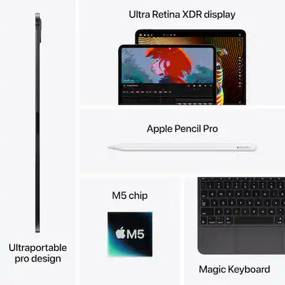 13-inch iPad Pro (M5) Wi-Fi 1TB nano-texture - Silver