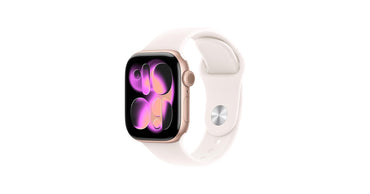 Apple Watch Series 11 GPS 46mm Rose Gold Aluminum Case with Light Blush Sport Band - S/M