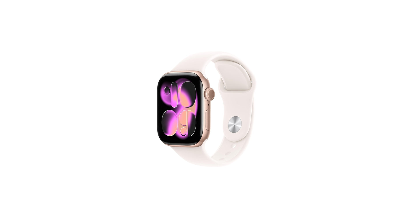 Apple Watch Series 11 GPS 42mm Rose Gold Aluminum Case with Light Blush Sport Band - M/L