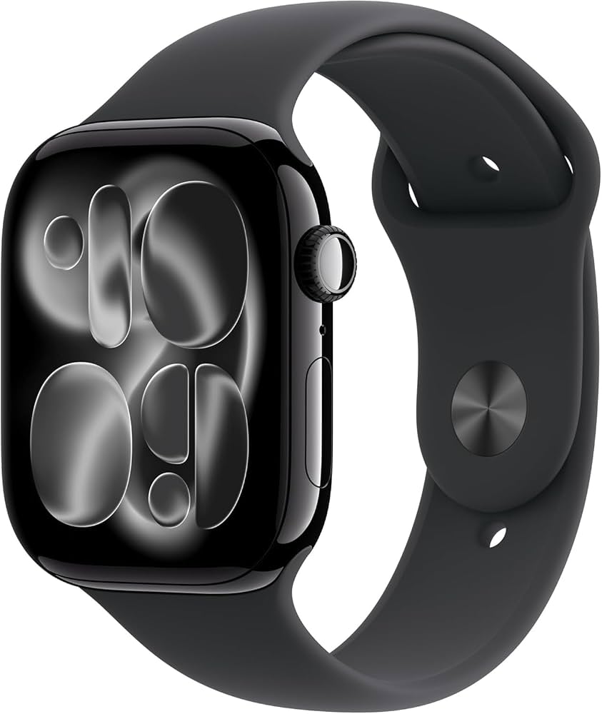 Apple Watch Series 11 GPS + Cellular 46mm Natural Titanium Case with Stone Gray Sport Band - M/L