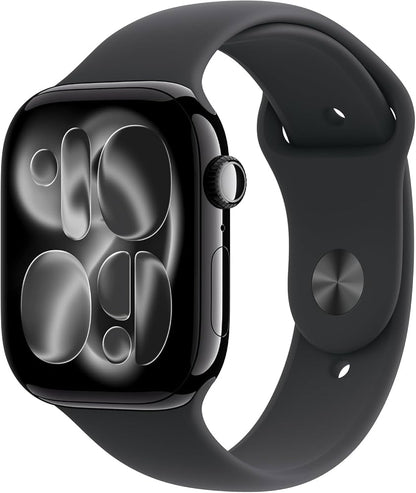 Apple Watch Series 11 GPS + Cellular 46mm Natural Titanium Case with Stone Gray Sport Band - M/L