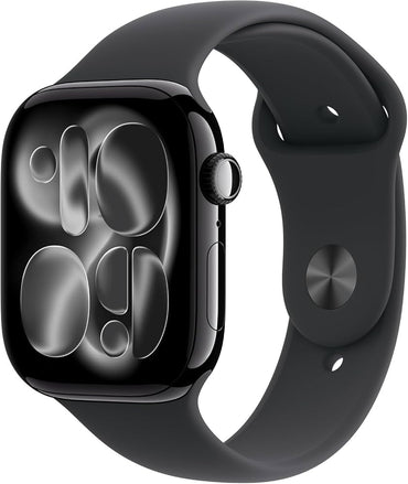 Apple Watch Series 11 GPS + Cellular 46mm Natural Titanium Case with Stone Gray Sport Band - S/M