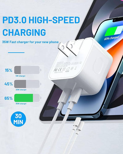 35W Dual USB-C Compact Power Adapter