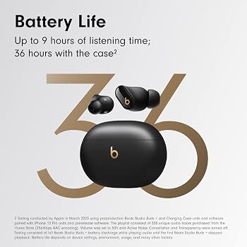 Apple Studio Buds + Black/gold.