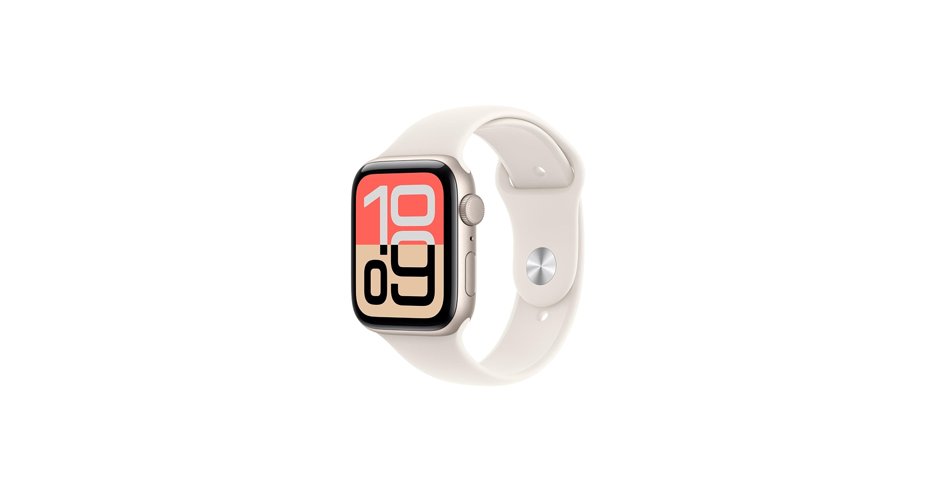 Apple Watch SE 3 GPS 44mm Starlight Aluminum Case with Starlight Sport Band - M/L
