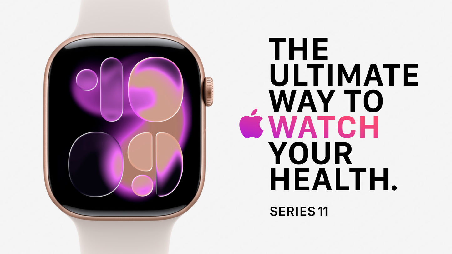 Apple Watch Series 11 GPS 42mm Silver Aluminum Case with Purple Fog Sport Band - S/M