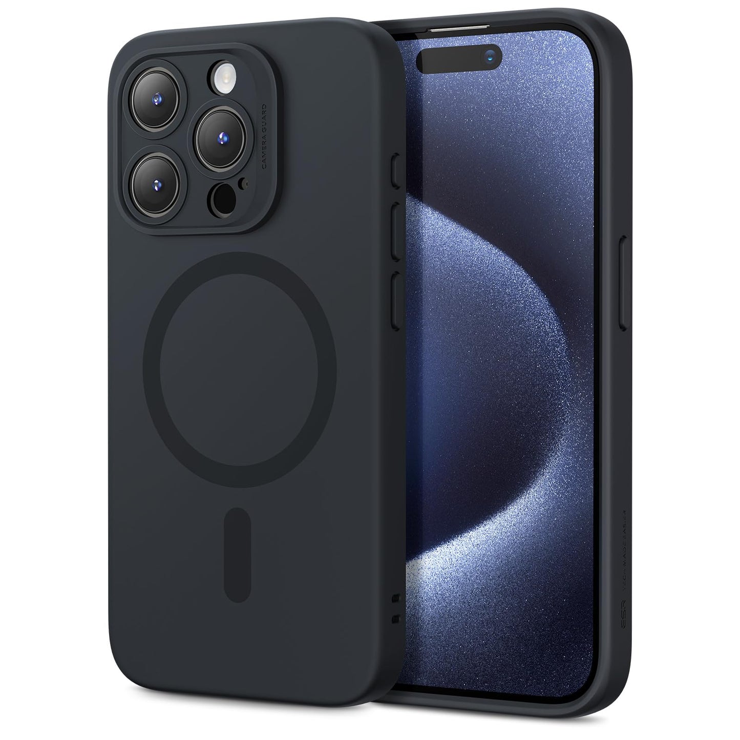 iPhone 15 Silicone Case with MagSafe - Black