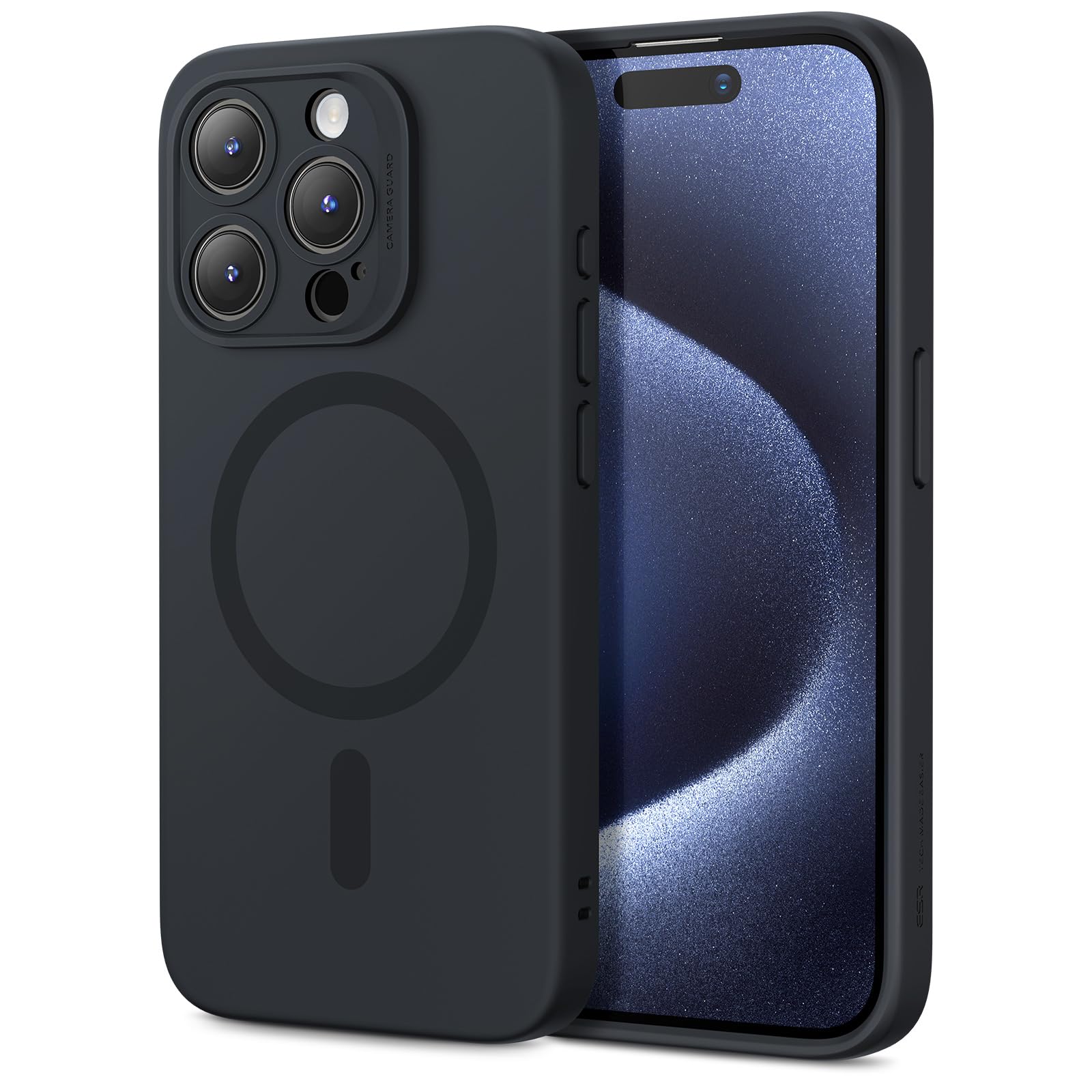 iPhone 15 Silicone Case with MagSafe - Black