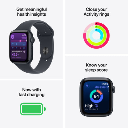 Apple Watch SE 3 GPS 44mm Starlight Aluminum Case with Starlight Sport Band - M/L