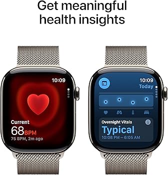 Apple Watch Series 11 GPS + Cellular 46mm Natural Titanium Case with Natural Milanese Loop - S/M