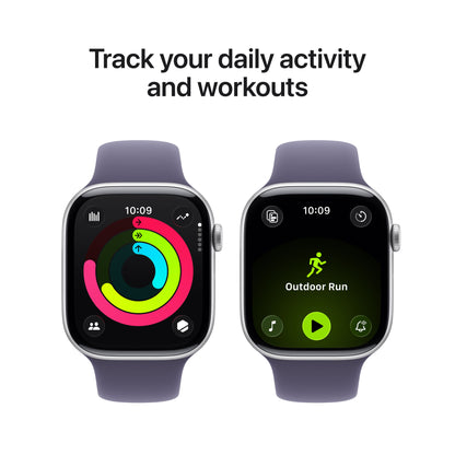 Apple Watch Series 11 GPS + Cellular 42mm Jet Black Aluminum Case with Black Sport Band - M/L