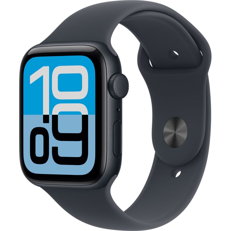 Apple Watch SE 3 GPS 44mm Midnight Aluminum Case with Midnight Sport Band - S/M