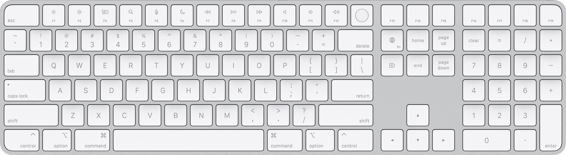 Magic Keyboard with Touch ID and Numeric Keypad - White Keys
