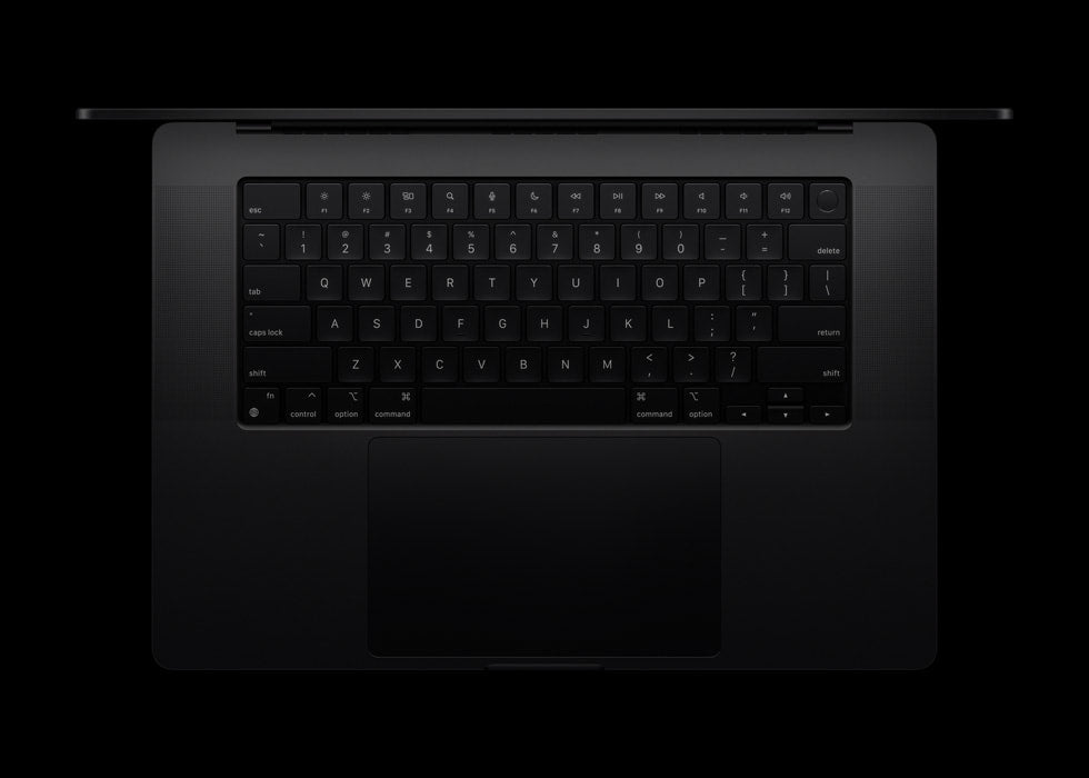 Apple MacBook Pro M4 keyboard close-up