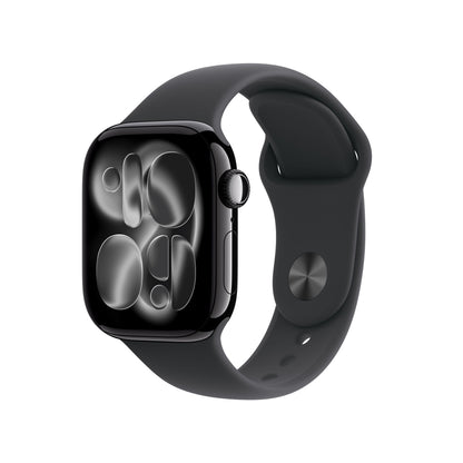 Apple Watch Series 11 GPS 42mm Jet Black Aluminum Case with Black Sport Band - S/M