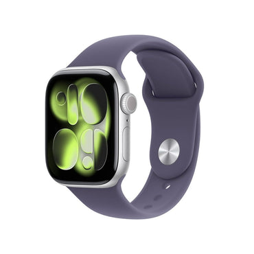 Apple Watch Series 11 GPS 42mm Silver Aluminum Case with Purple Fog Sport Band - S/M