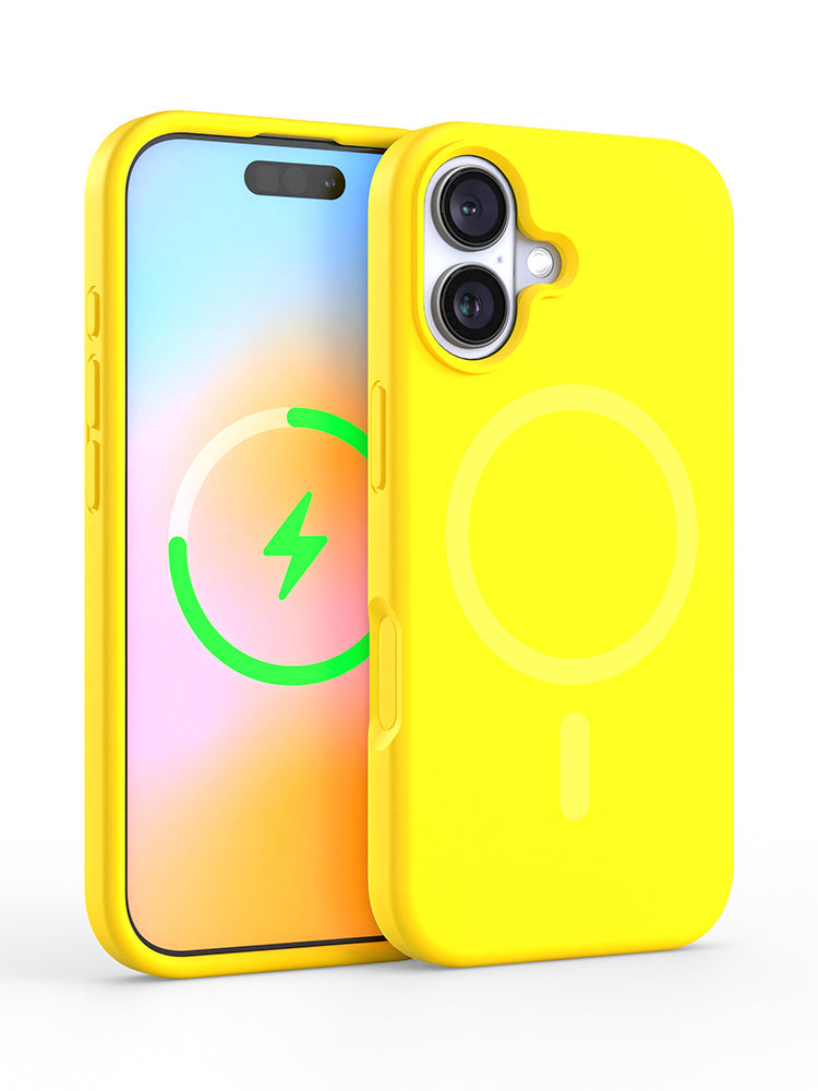 iPhone 17 Silicone Case with MagSafe - Neon Yellow