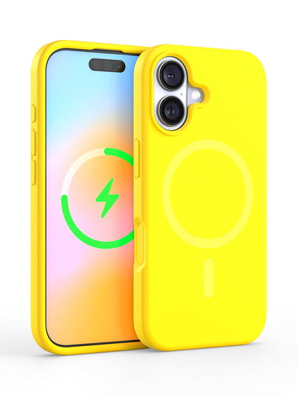 iPhone 17 Silicone Case with MagSafe - Neon Yellow