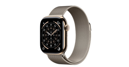 Apple Watch Series 11 GPS + Cellular 42mm Natural Titanium Case with Natural Milanese Loop
