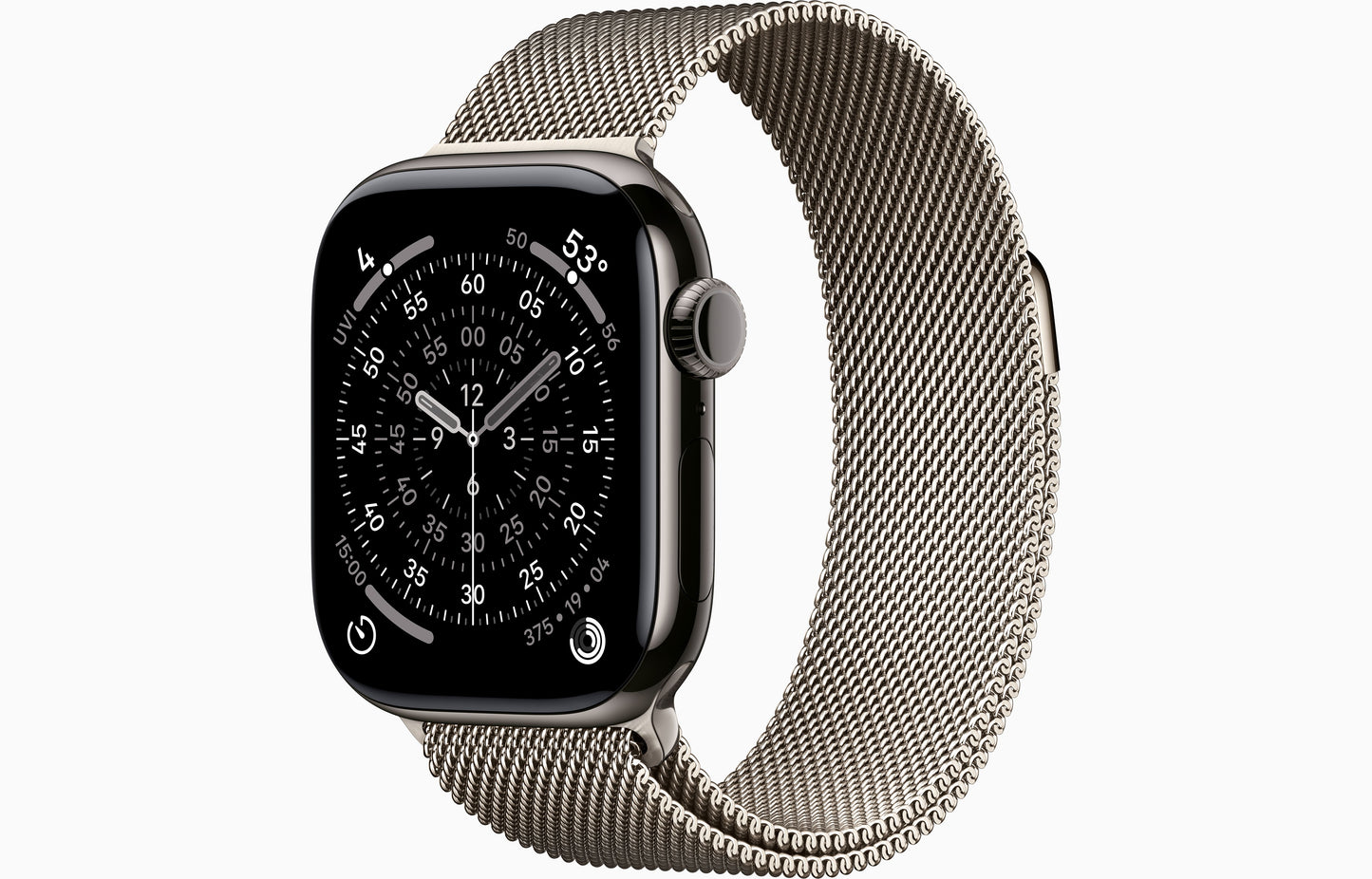 Apple Watch Series 11 GPS + Cellular 42mm Slate Titanium Case with Slate Milanese Loop