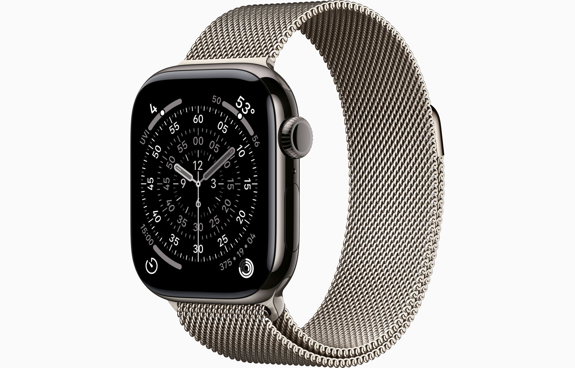 Apple Watch Series 11 GPS + Cellular 42mm Slate Titanium Case with Slate Milanese Loop