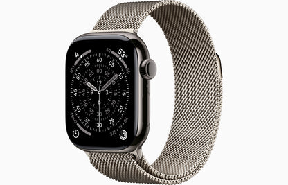 Apple Watch Series 11 GPS + Cellular 42mm Slate Titanium Case with Slate Milanese Loop