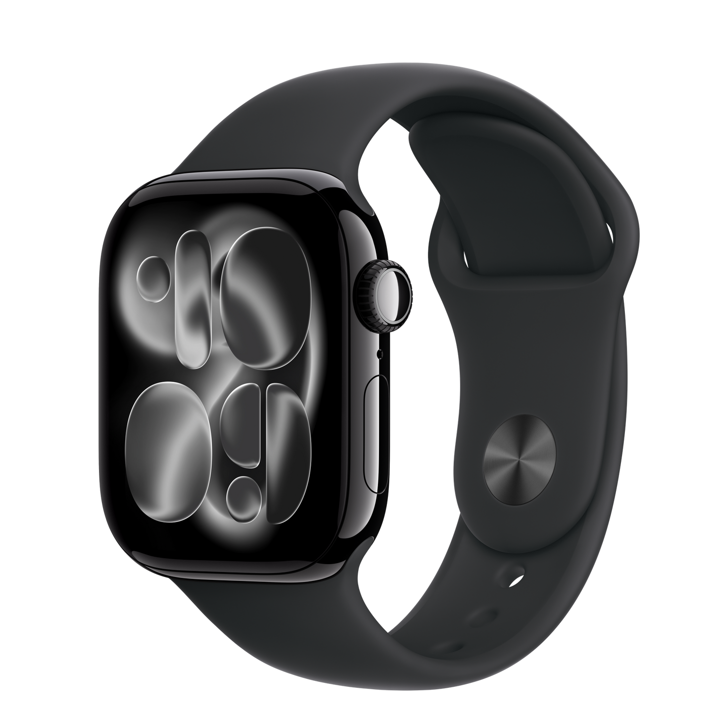 Apple Watch Series 11 GPS + Cellular 42mm Jet Black Aluminum Case with Black Sport Band - M/L