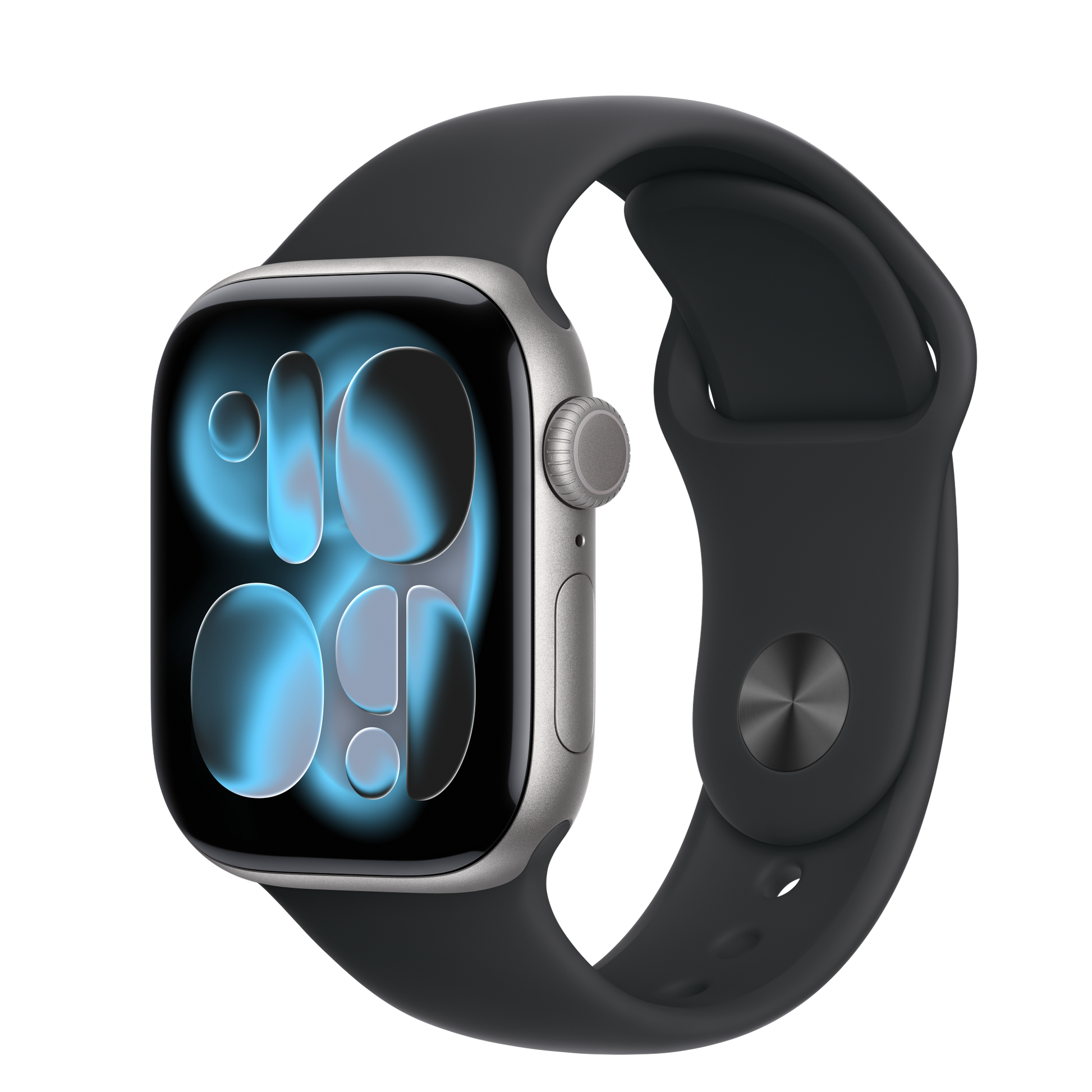 Apple Watch Series 11 GPS + Cellular 42mm Space Gray Aluminum Case with Black Sport Band - S/M