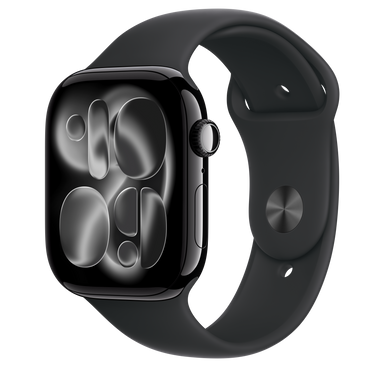 Apple Watch Series 11 46MM Jet Black Aluminum - Sport Band - Cellular