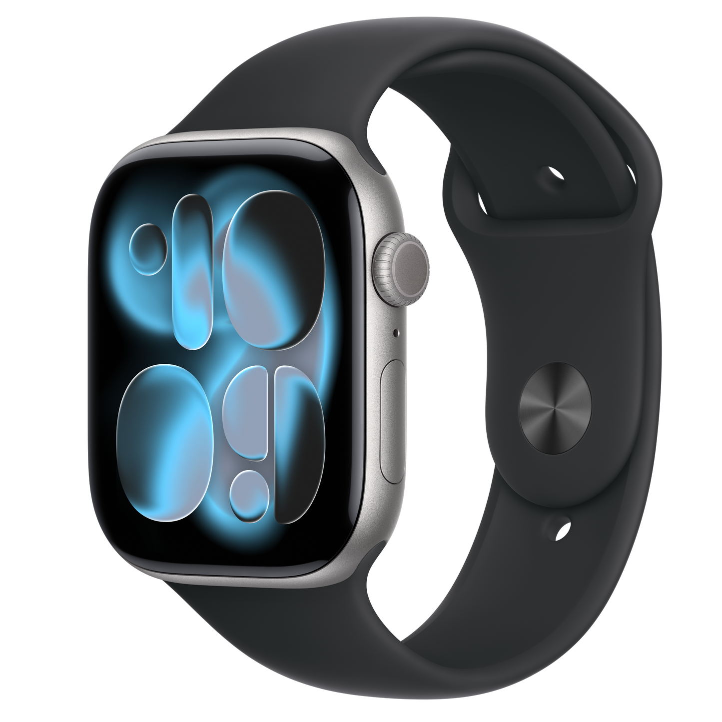 Apple Watch Series 11 GPS 46mm Space Gray Aluminum Case with Black Sport Band - M/L