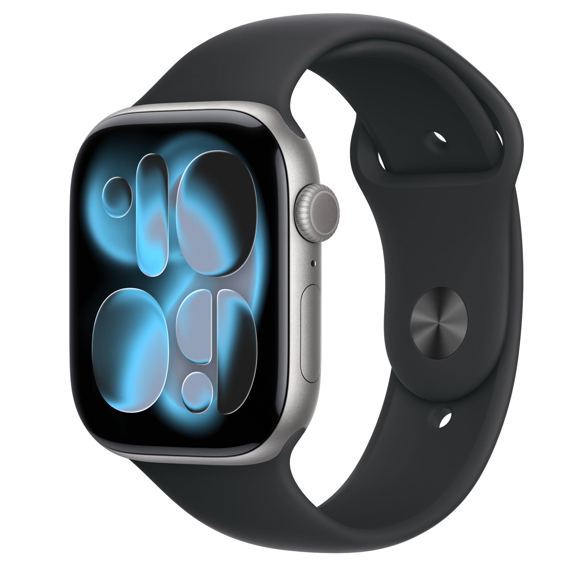 Apple Watch Series 11 GPS 46mm Space Gray Aluminum Case with Black Sport Band - M/L