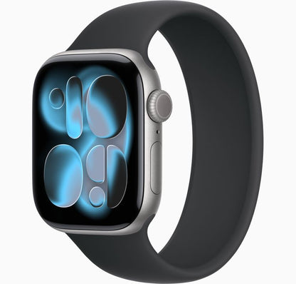 Apple Watch Series 11 GPS 42mm Space Gray Aluminum Case with Black Sport Band - S/M