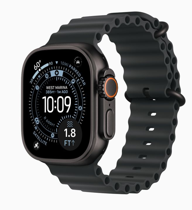 Apple Watch Ultra 3 GPS + Cellular 49mm Black Titanium Case with Black Ocean Band