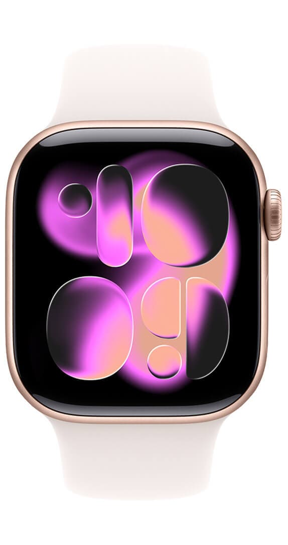 Apple Watch Series 11 GPS 42mm Rose Gold Aluminum Case with Light Blush Sport Band - M/L