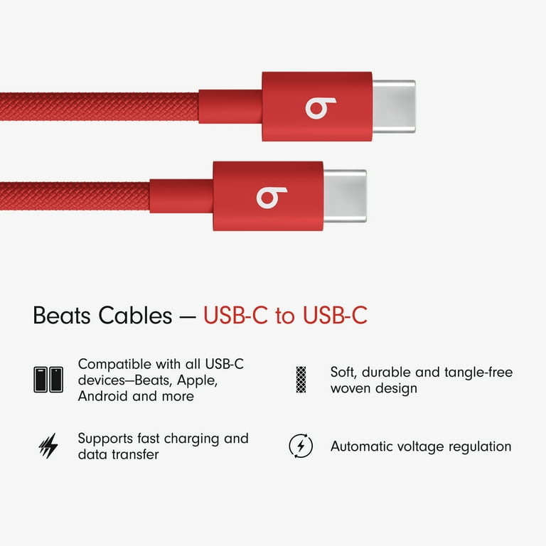 Apple Beats USB-C To USB-C Woven Cable (1.5 M) - Rapid Red
