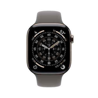 Apple Watch Series 11 GPS + Cellular 46mm Natural Titanium Case with Natural Milanese Loop - S/M