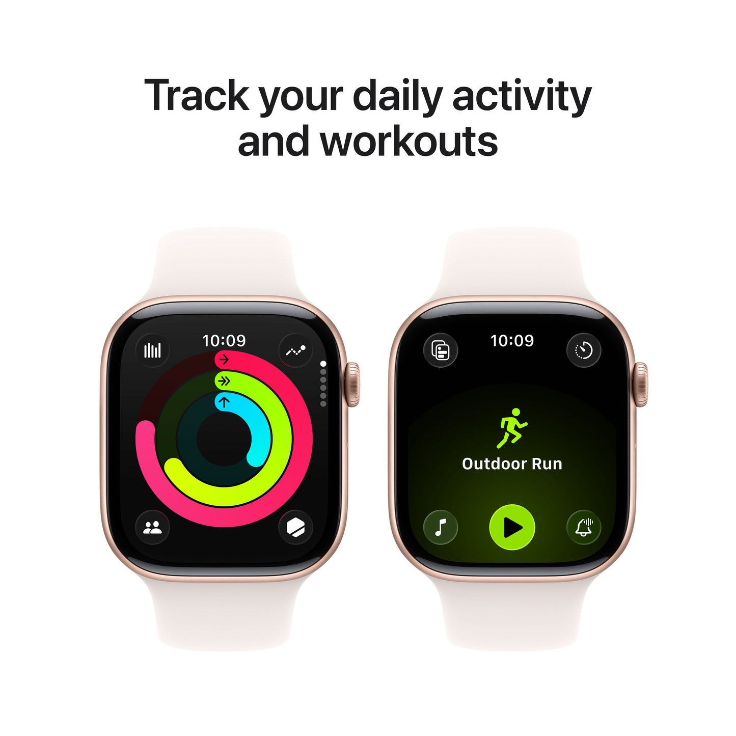 Apple Watch Series 11 GPS 46mm Rose Gold Aluminum Case with Light Blush Sport Band - S/M