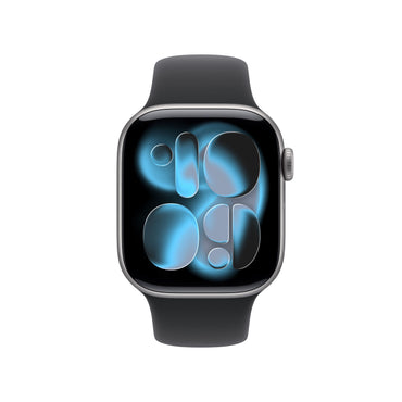 Apple Watch Series 11 GPS + Cellular 42mm Space Gray Aluminum Case with Black Sport Band - M/L
