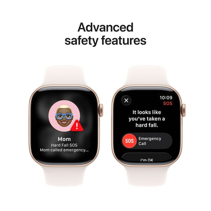 Apple Watch Series 11 GPS 46mm Rose Gold Aluminum Case with Light Blush Sport Band - M/L